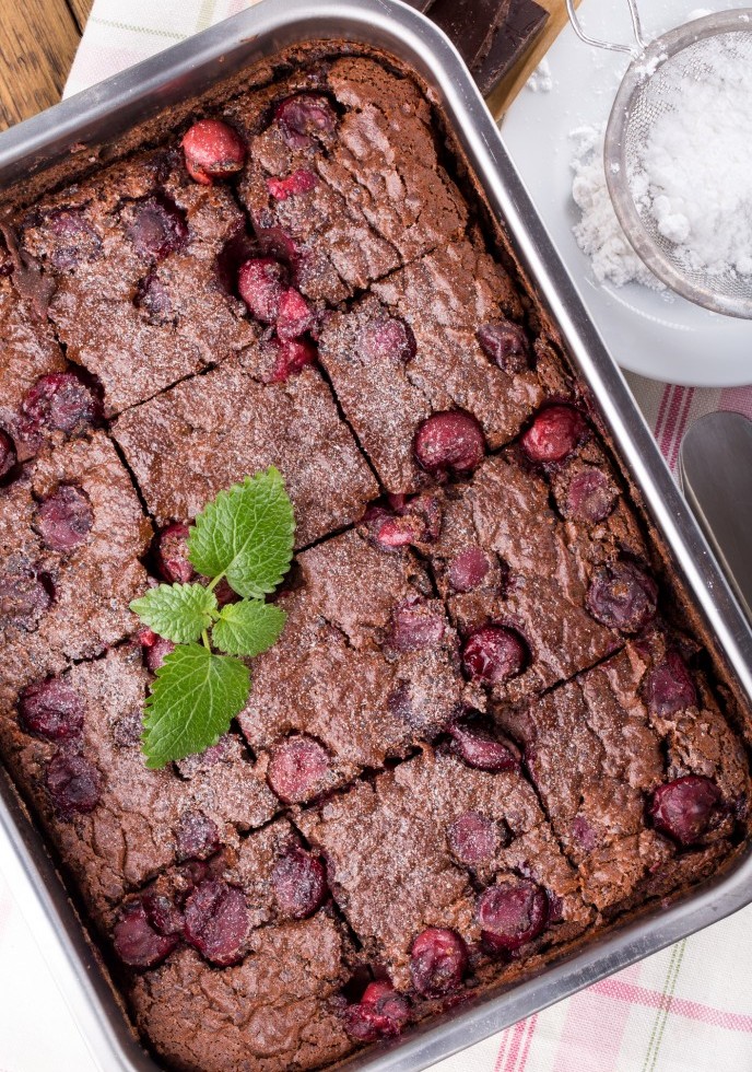 Cherry Chocolate Sheet Cake