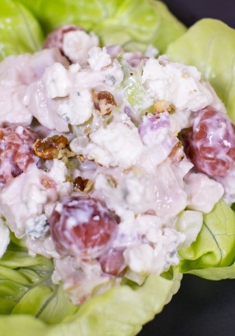 RED CHERRY CHICKEN SALAD LETTUCE CUPS