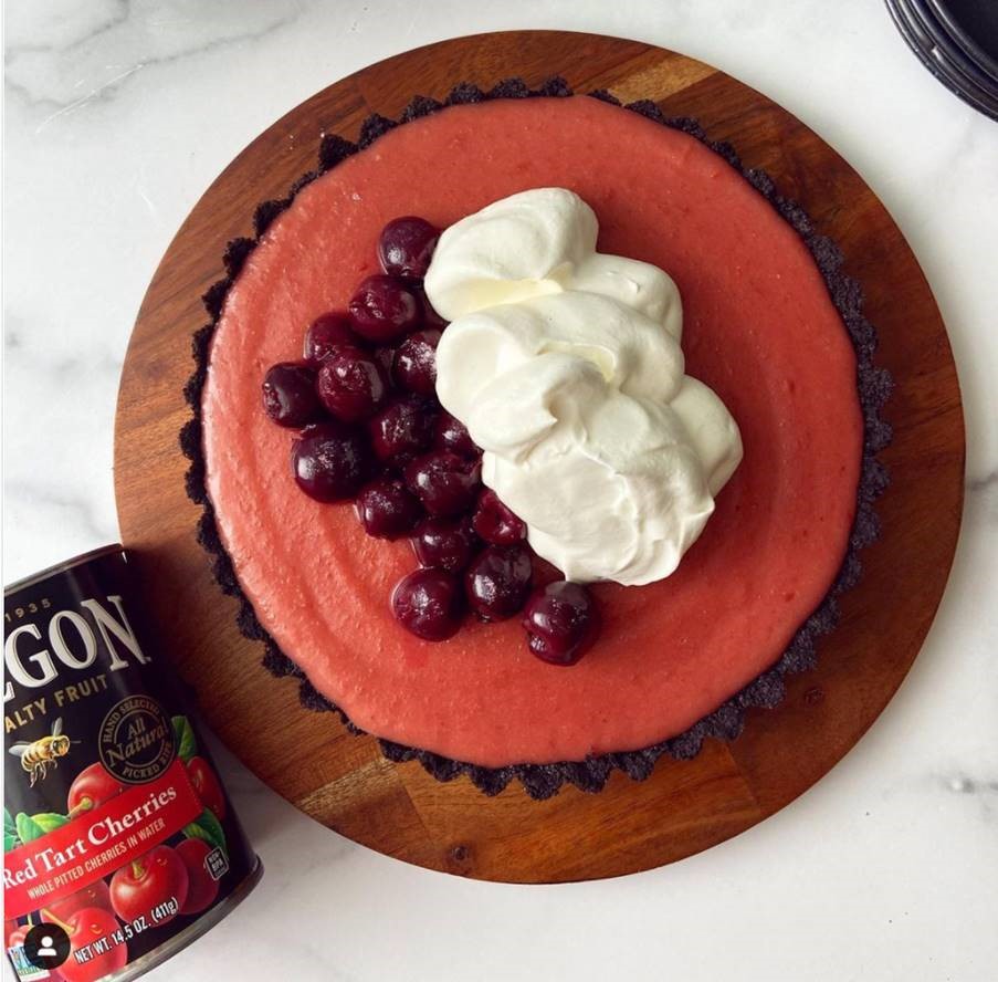 Red Tart Cherry Curd Pie