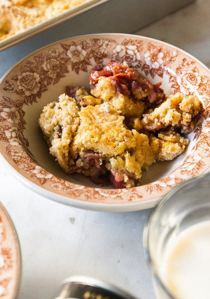 Red Tart Cherry Dump Cake