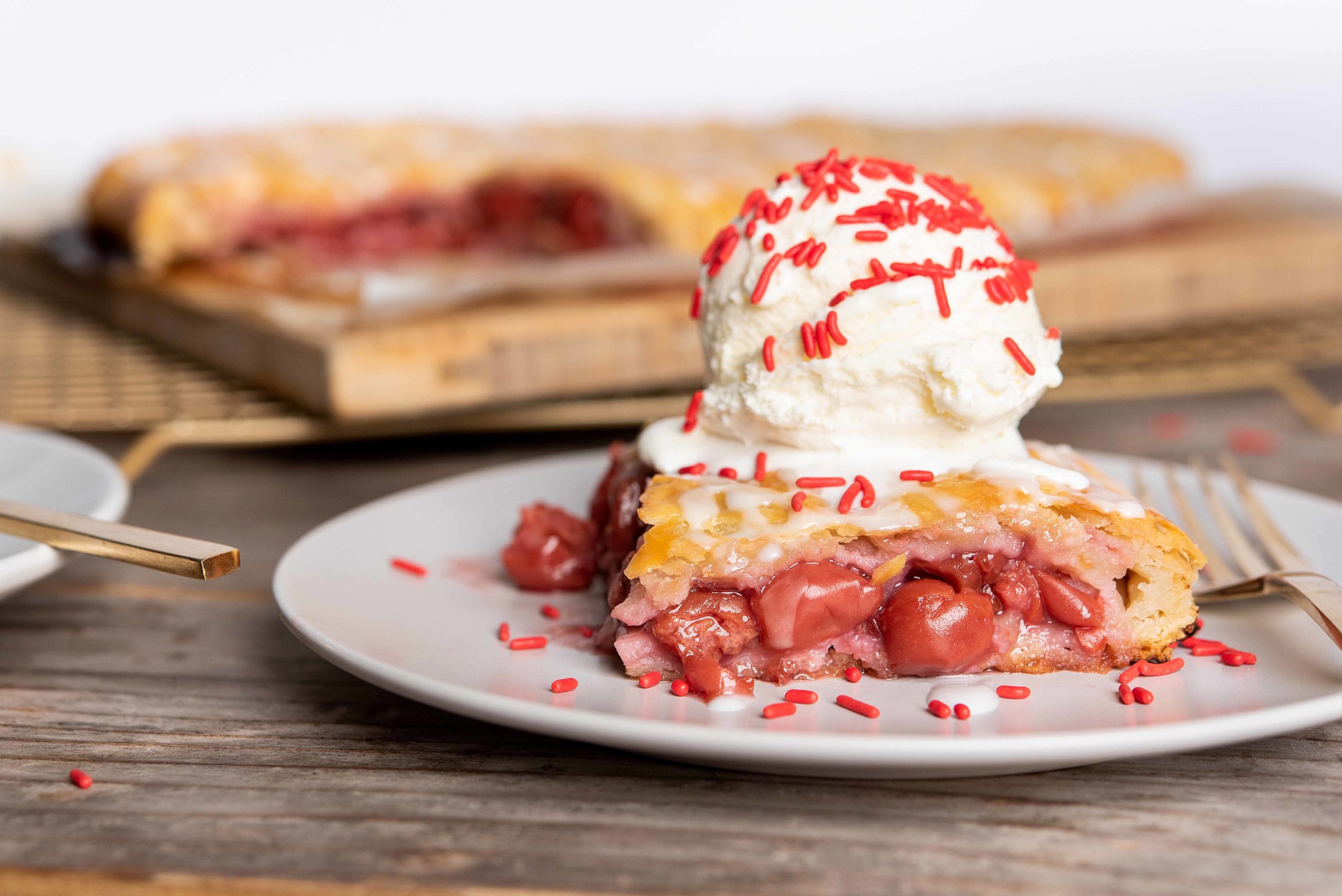 Red Tart Cherry Slab Pie