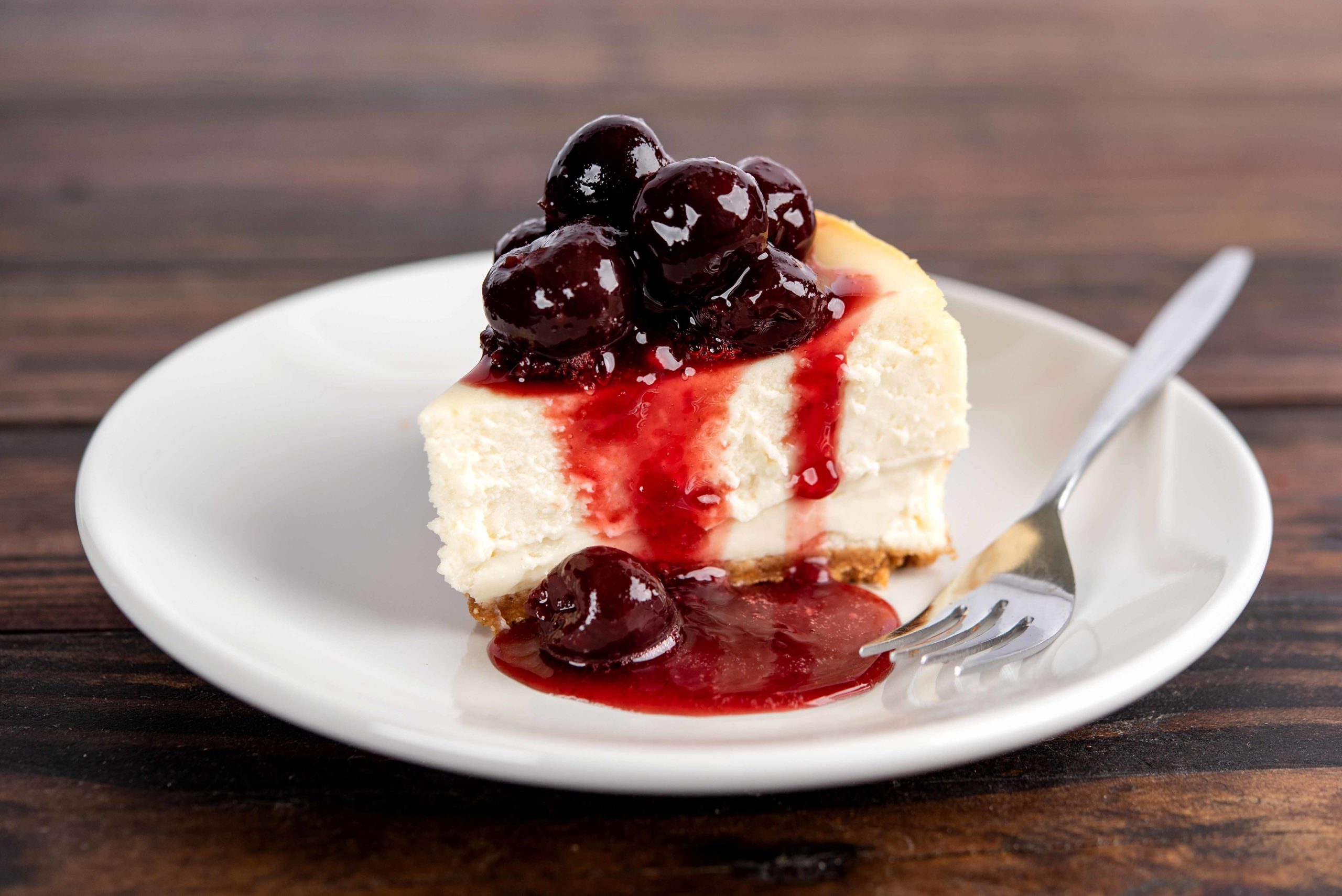 Cherry Compote Topped Cheesecake - Oregon Fruit Products